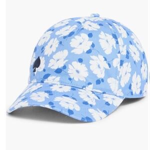 Kate Spade New York Floral Cotton Twill Baseball Cap Blue Multi OS